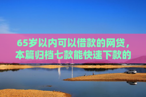 65岁以内可以借款的网贷，本篇归档七款能快速下款的网贷口子