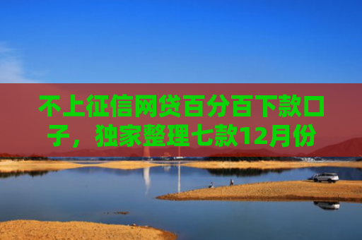 不上征信网贷百分百下款口子，独家整理七款12月份网贷能下款口子