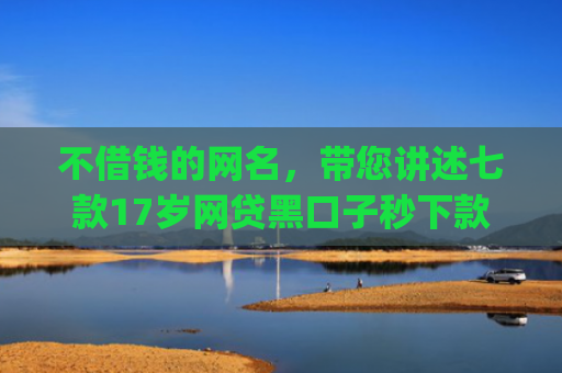 不借钱的网名，带您讲述七款17岁网贷黑口子秒下款app