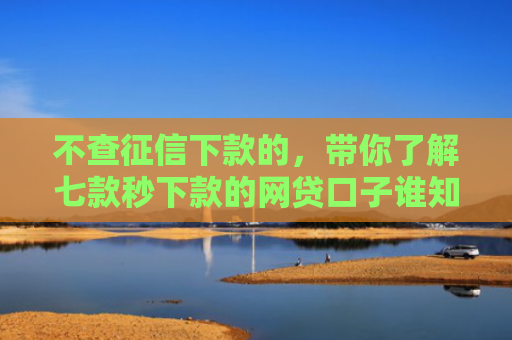 不查征信下款的，带你了解七款秒下款的网贷口子谁知道