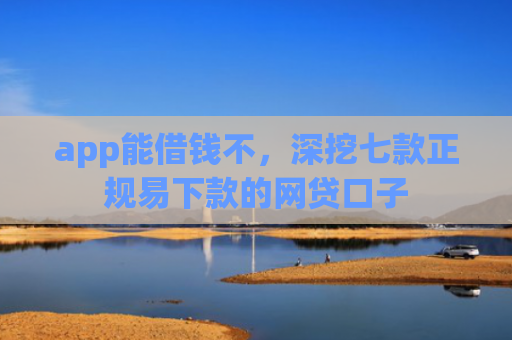 app能借钱不，深挖七款正规易下款的网贷口子