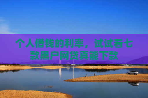 个人借钱的利率，试试看七款黑户网贷真能下款