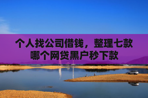 个人找公司借钱，整理七款哪个网贷黑户秒下款