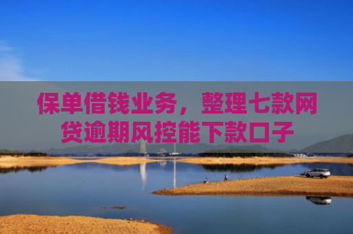 保单借钱业务，整理七款网贷逾期风控能下款口子