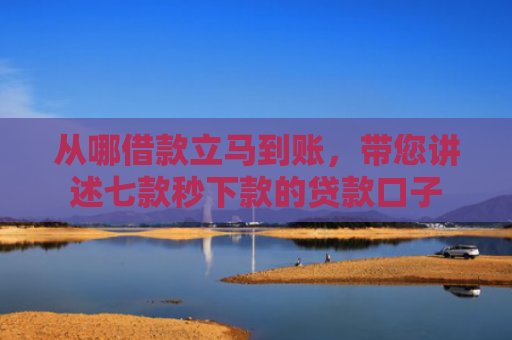 从哪借款立马到账，带您讲述七款秒下款的贷款口子
