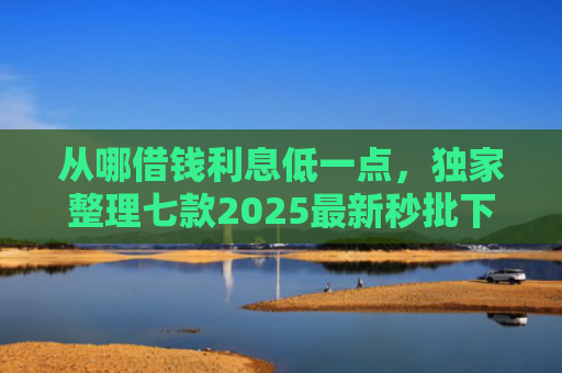 从哪借钱利息低一点，独家整理七款2025最新秒批下款的小额贷款口子