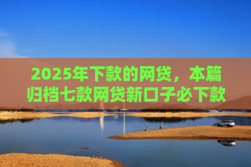 2025年下款的网贷，本篇归档七款网贷新口子必下款