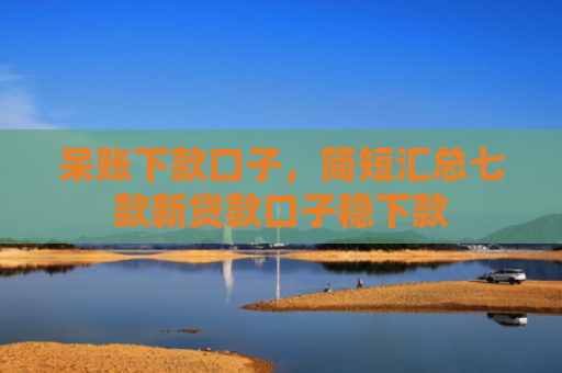 呆账下款口子，简短汇总七款新贷款口子稳下款