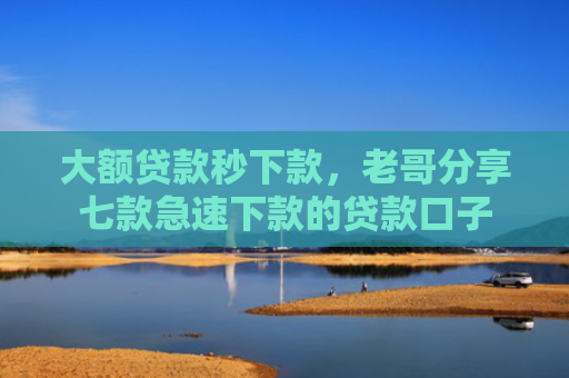 大额贷款秒下款，老哥分享七款急速下款的贷款口子
