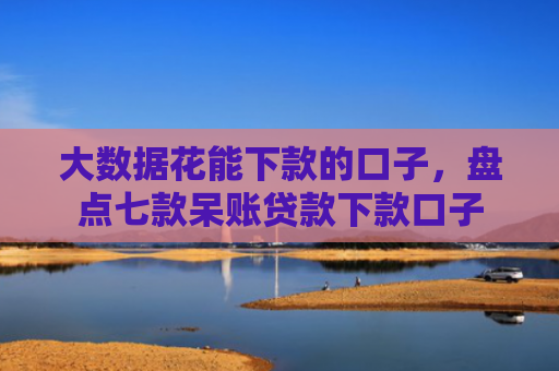 大数据花能下款的口子，盘点七款呆账贷款下款口子