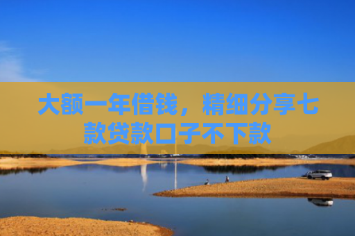 大额一年借钱，精细分享七款贷款口子不下款