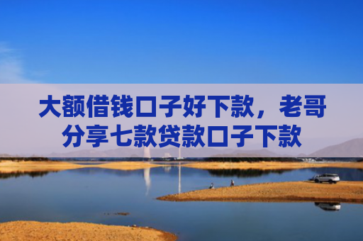 大额借钱口子好下款，老哥分享七款贷款口子下款