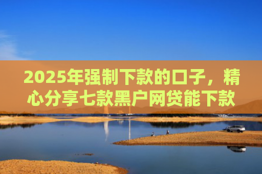 2025年强制下款的口子，精心分享七款黑户网贷能下款口子