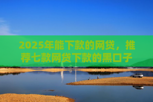 2025年能下款的网贷，推荐七款网贷下款的黑口子
