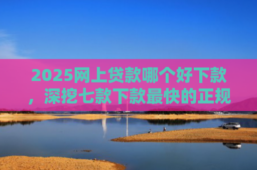 2025网上贷款哪个好下款，深挖七款下款最快的正规网贷口子