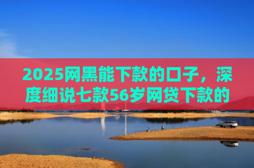 2025网黑能下款的口子，深度细说七款56岁网贷下款的口子
