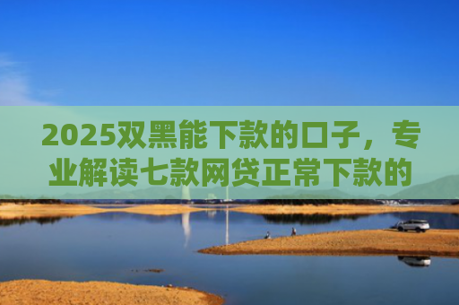 2025双黑能下款的口子，专业解读七款网贷正常下款的老口子