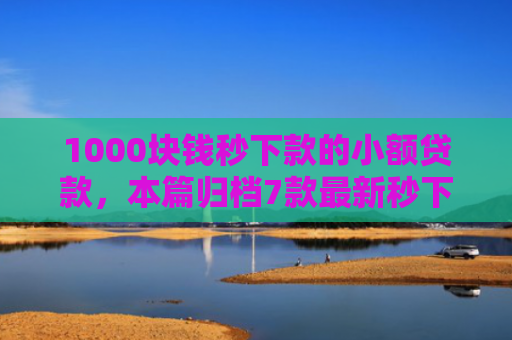 1000块钱秒下款的小额贷款，本篇归档7款最新秒下款的网贷口子