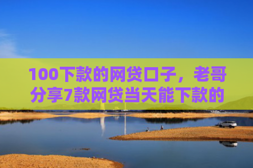 100下款的网贷口子，老哥分享7款网贷当天能下款的口子