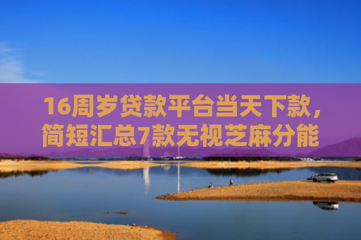 16周岁贷款平台当天下款，简短汇总7款无视芝麻分能下款的网贷口子