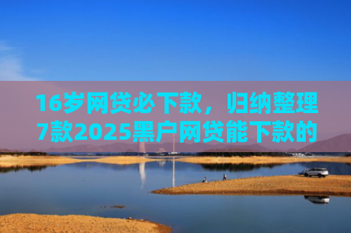 16岁网贷必下款，归纳整理7款2025黑户网贷能下款的口子