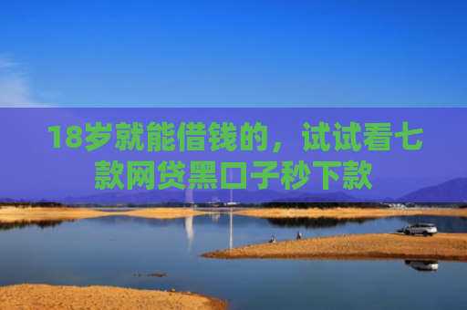 18岁就能借钱的，试试看七款网贷黑口子秒下款