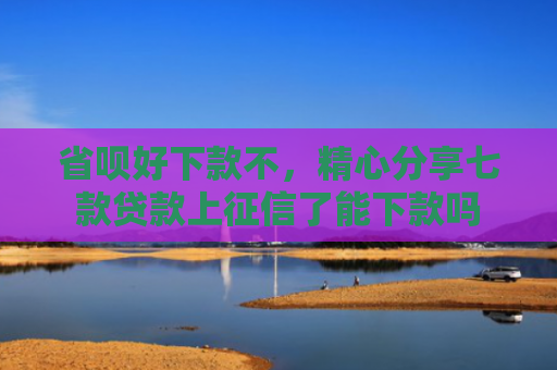 省呗好下款不，精心分享七款贷款上征信了能下款吗