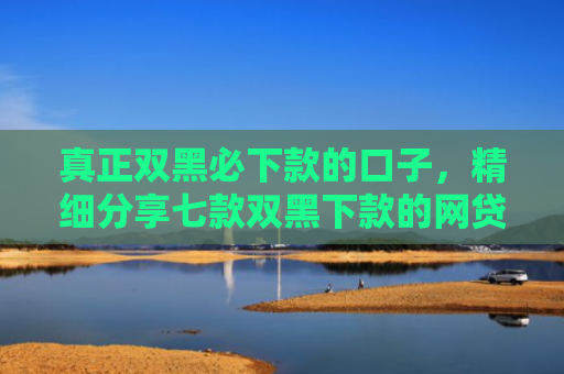 真正双黑必下款的口子，精细分享七款双黑下款的网贷口子