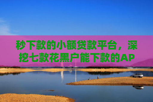 秒下款的小额贷款平台，深挖七款花黑户能下款的APP