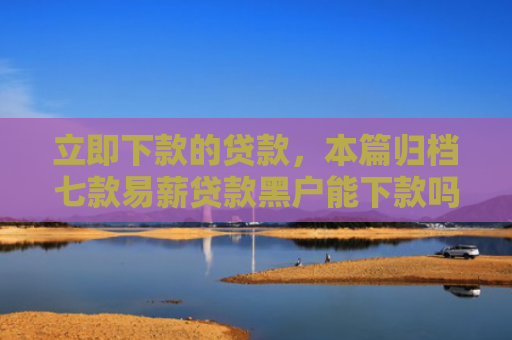 立即下款的贷款，本篇归档七款易薪贷款黑户能下款吗