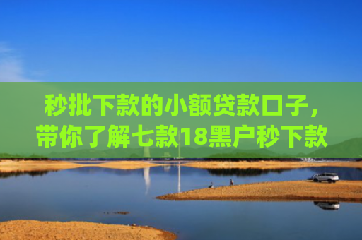 秒批下款的小额贷款口子，带你了解七款18黑户秒下款app