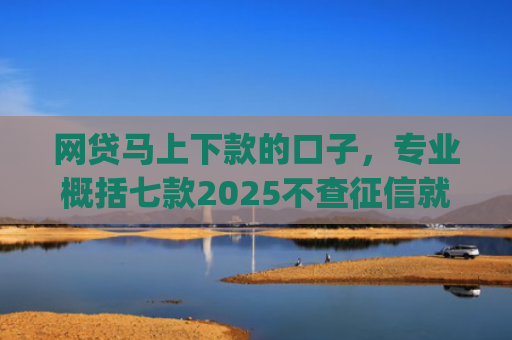 网贷马上下款的口子，专业概括七款2025不查征信就能下款的app