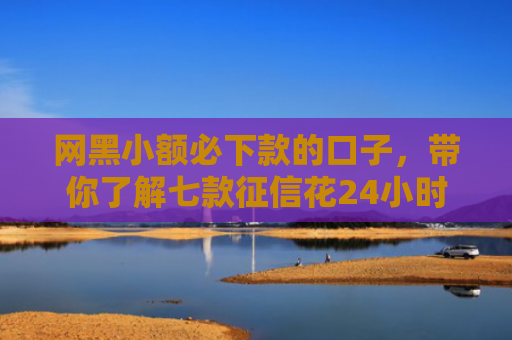 网黑小额必下款的口子，带你了解七款征信花24小时能下款的APP