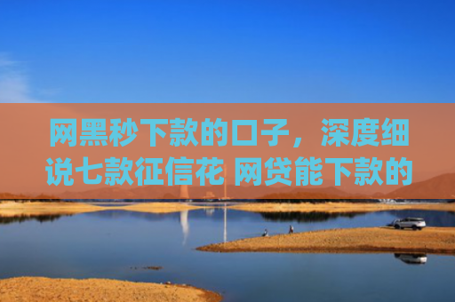 网黑秒下款的口子，深度细说七款征信花 网贷能下款的App
