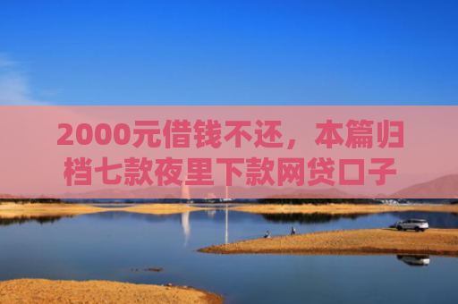 2000元借钱不还，本篇归档七款夜里下款网贷口子