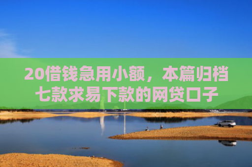 20借钱急用小额，本篇归档七款求易下款的网贷口子