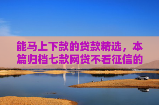 能马上下款的贷款精选，本篇归档七款网贷不看征信的 哪个能下款