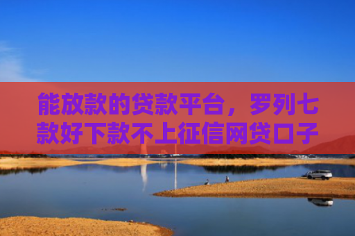 能放款的贷款平台，罗列七款好下款不上征信网贷口子