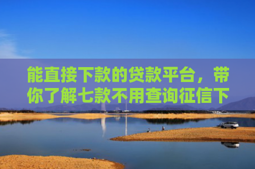 能直接下款的贷款平台，带你了解七款不用查询征信下款平台