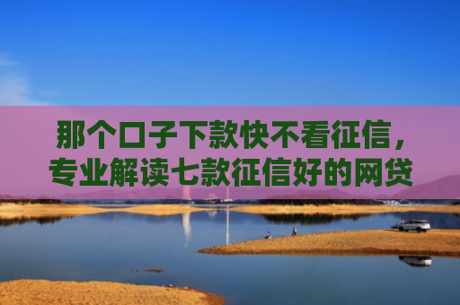 那个口子下款快不看征信，专业解读七款征信好的网贷能下款吗