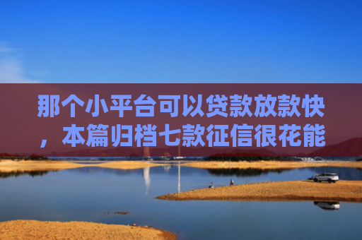那个小平台可以贷款放款快，本篇归档七款征信很花能下款小额网贷