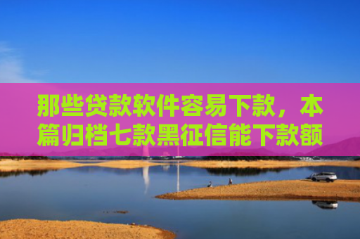 那些贷款软件容易下款，本篇归档七款黑征信能下款额度网贷