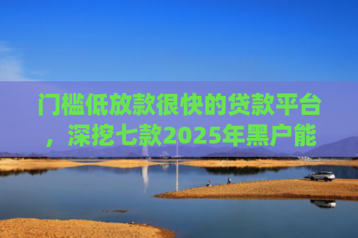 门槛低放款很快的贷款平台，深挖七款2025年黑户能下款的小额贷款app