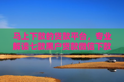 马上下款的贷款平台，专业解读七款黑户贷款微信下款怎么办