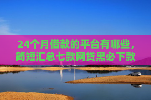 24个月借款的平台有哪些，简短汇总七款网贷黑必下款的口子